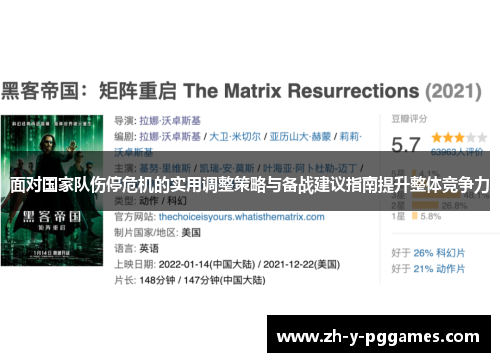 面对国家队伤停危机的实用调整策略与备战建议指南提升整体竞争力